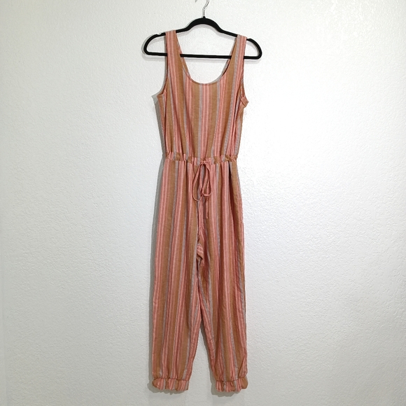 Drew striped romper CA5339 Jogger fit Linen Blend - Picture 1 of 5